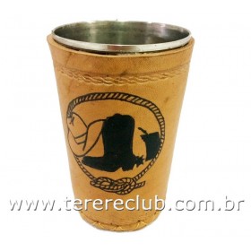 Copo p/ Tereré em Couro 250ml - Country