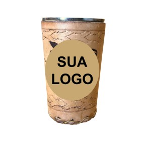 Copo p/ Tereré em Couro 250ml - Personalize