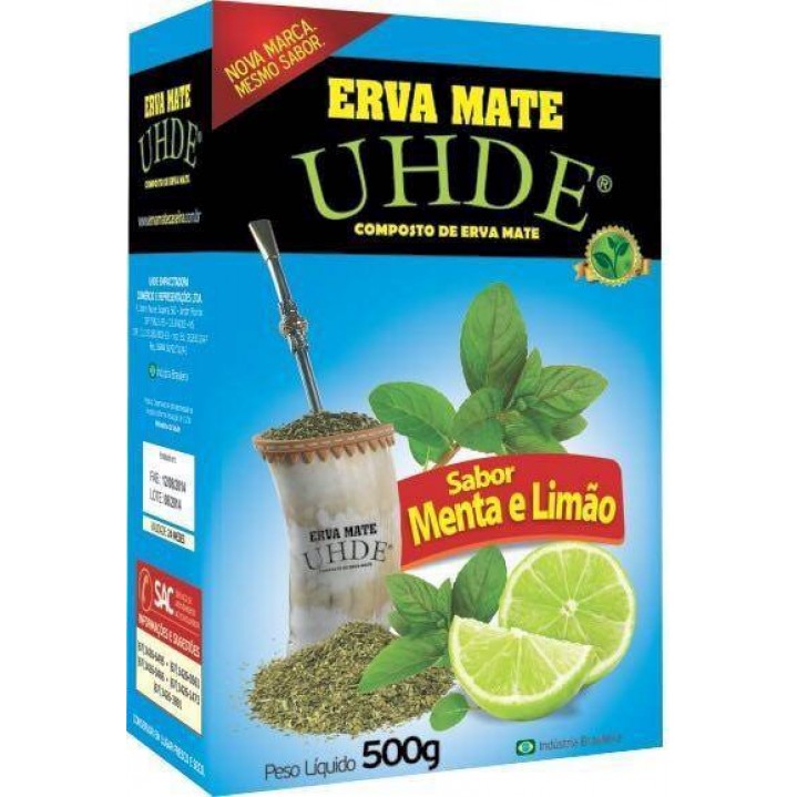 Erva Mate UHDE Menta e Limão 500g